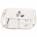 Canvas Crossbody Messenger Bag for Women – Casual Shoulder Bag with Adjustable Strap, Front Pockets