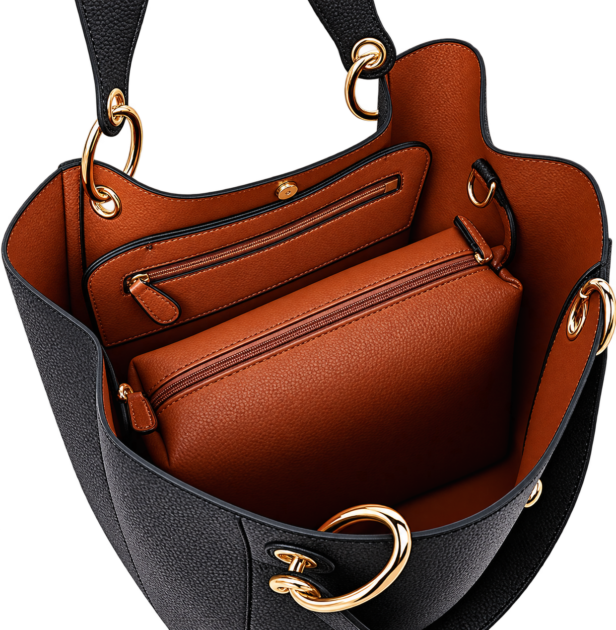 Pahajim Women's Large PU Leather Tote Bag Shoulder Handbag Top Handle Bag for Work and Shopping