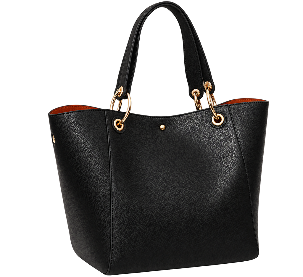 Pahajim Women's Large PU Leather Tote Bag Shoulder Handbag Top Handle Bag for Work and Shopping