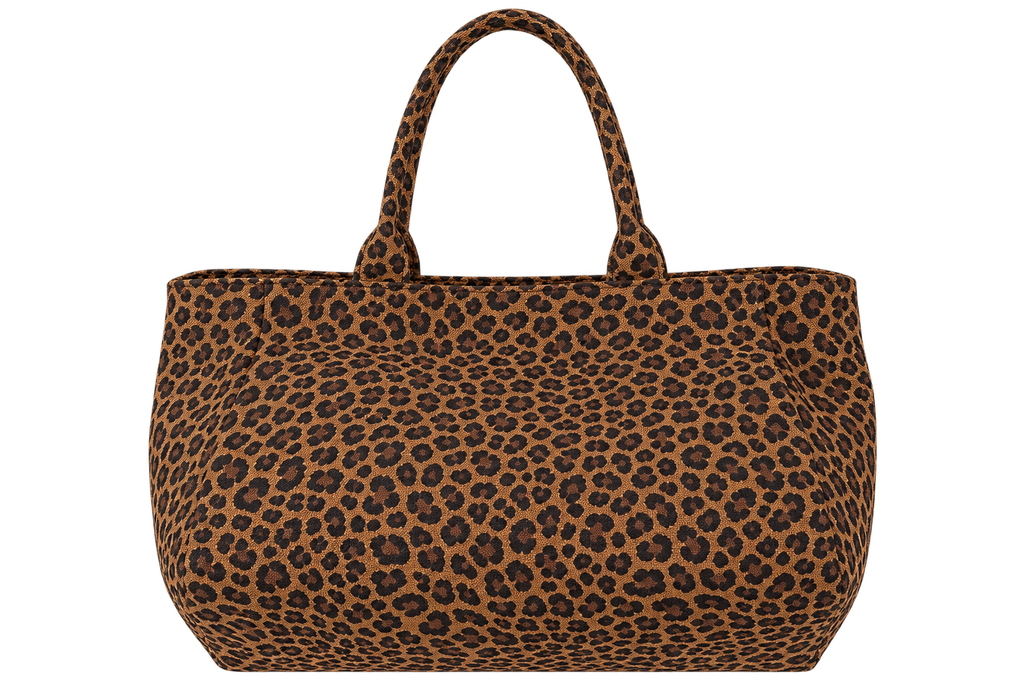 Leopard Print Tote Bag for Women – Casual Nylon Shoulder Handbag, Bucket Purse