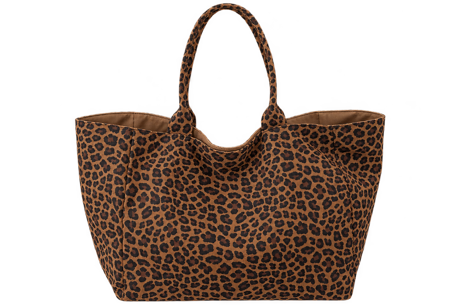 Leopard Print Tote Bag for Women – Casual Nylon Shoulder Handbag, Bucket Purse
