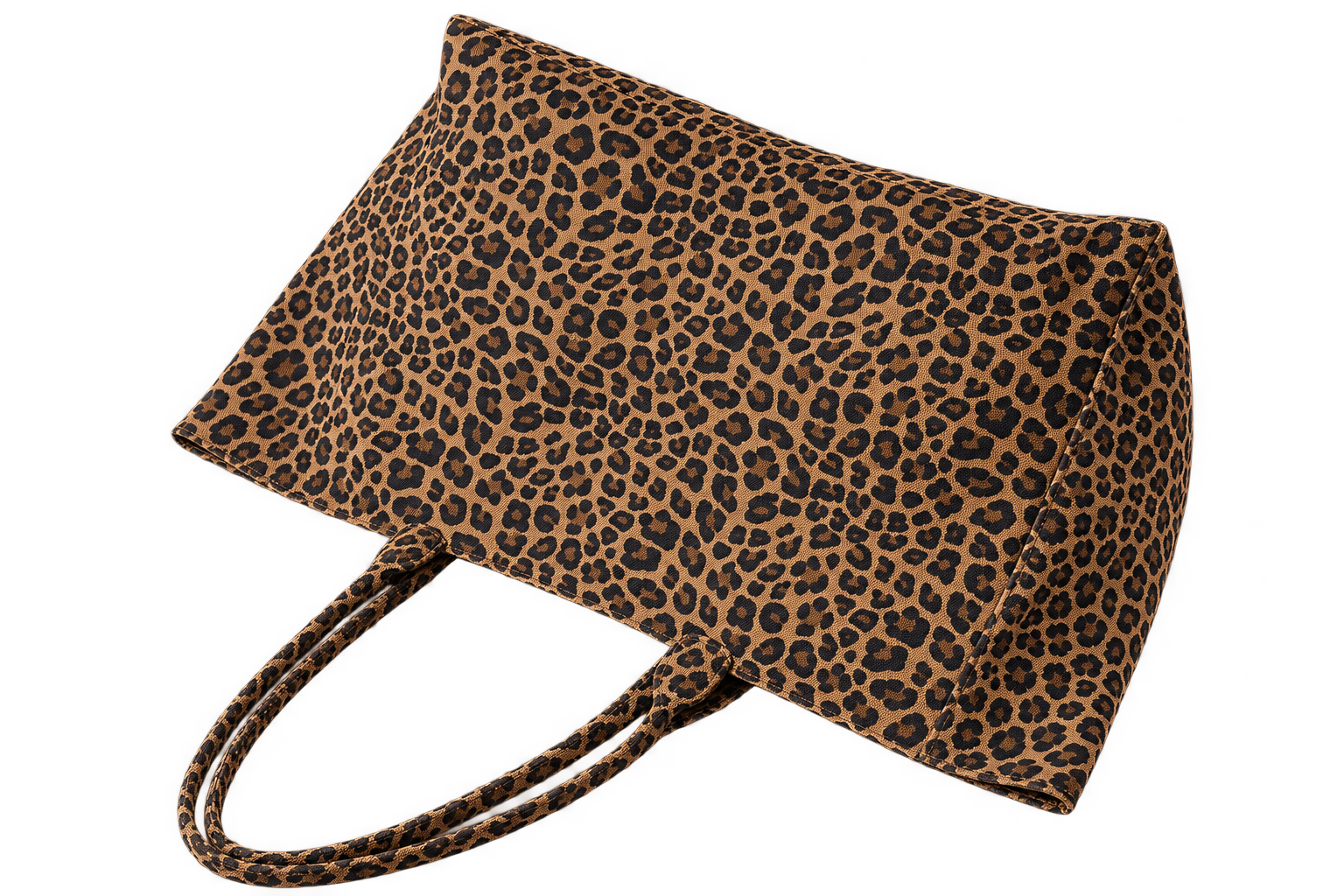 Leopard Print Tote Bag for Women – Casual Nylon Shoulder Handbag, Bucket Purse