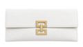 Women’s Black Snake Print Clutch Bag with Gold Square Lock – Envelope