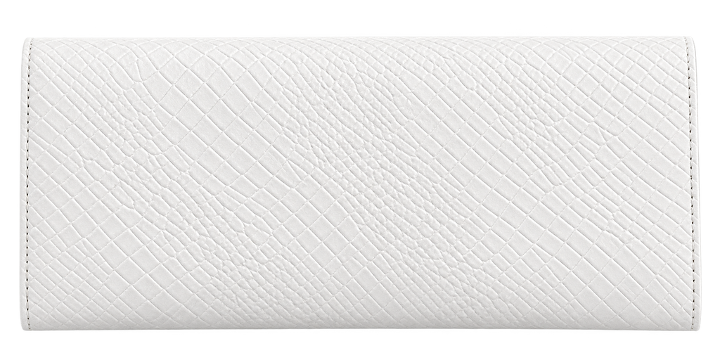 Women’s Black Snake Print Clutch Bag with Gold Square Lock – Envelope