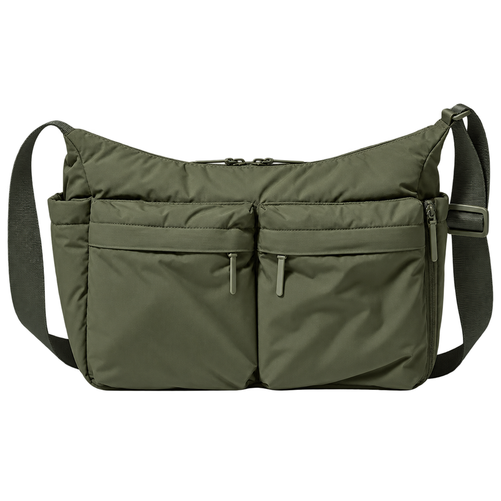 Women’s Nylon Multi-Pocket Messenger Shoulder Bag – Large Casual Travel & Shopping Handbag