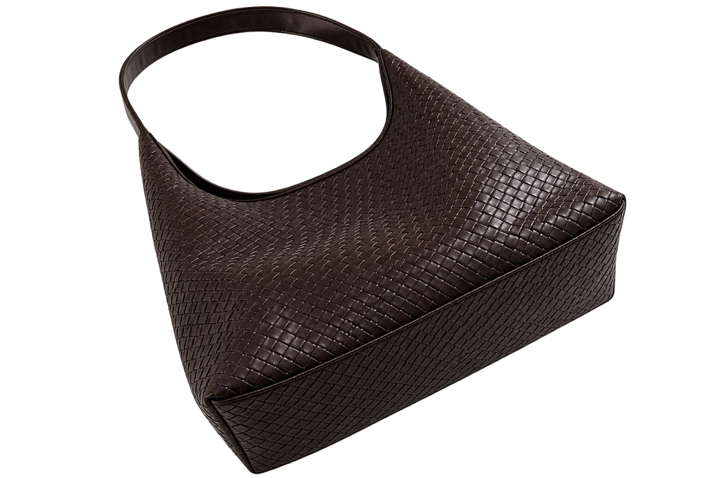 Women’s Woven Faux Leather Shoulder Tote Bag, Large Capacity, Casual Daily Work Bag